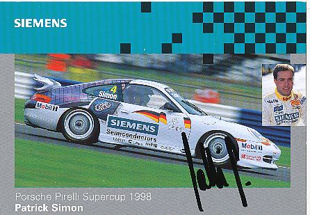 Patrick Simon  Porsche   Auto Motorsport  Autogrammkarte  original signiert 