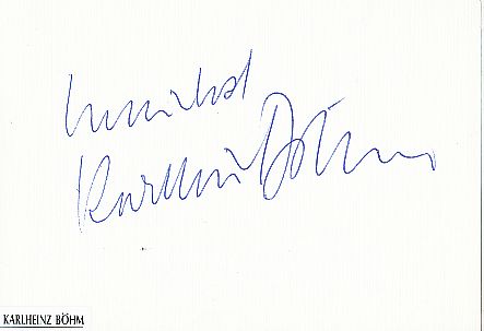 Karlheinz Böhm † 2014  Film & TV Autogramm Karte original signiert 