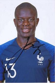 N`Golo Kante  Frankreich Weltmeister WM 2018  Fußball Autogramm Foto original signiert 
