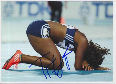 Tiffany Porter  Großbritanien  Leichtathletik Autogramm 13x18 cm Foto original signiert 