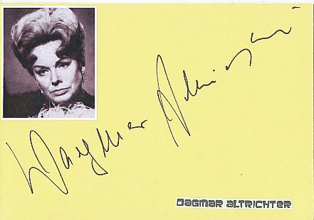 Dagmar Altrichter † 2010  Film & TV Autogramm Karte original signiert 