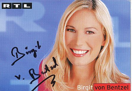 Birgit von Bentzel   RTL  TV   Autogrammkarte original signiert 