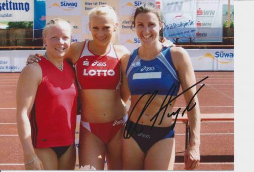 Caroline Hingst  Deutschland  Leichtathletik Autogramm 13x18 cm Foto original signiert 