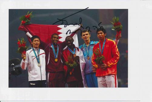Mutaz Essa Barshim  Katar  Leichtathletik Autogramm 13x18 cm Foto original signiert 