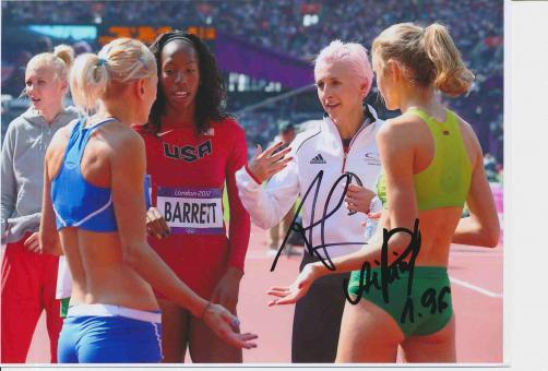 Ariane Friedrich & Airinė Palšytė  Leichtathletik Autogramm 13x18 cm Foto original signiert 