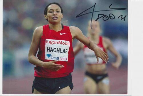 Halima Hachlaf  Marokko  Leichtathletik Autogramm 13x18 cm Foto original signiert 