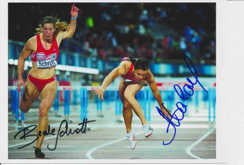 Beate Schrott & Alina Talay   Leichtathletik Autogramm 13x18 cm Foto original signiert 