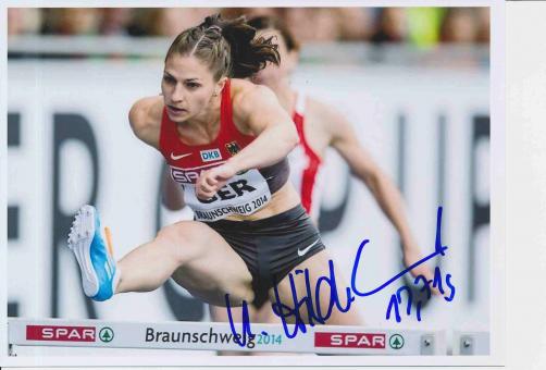 Nadine Hildebrand  Deutschland  Leichtathletik Autogramm 13x18 cm Foto original signiert 