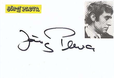 Jörg Pleva † 2013  Film & TV Autogramm Karte original signiert 