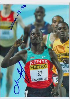 Edwin Soi  Kenia  Leichtathletik Autogramm 13x18 cm Foto original signiert 