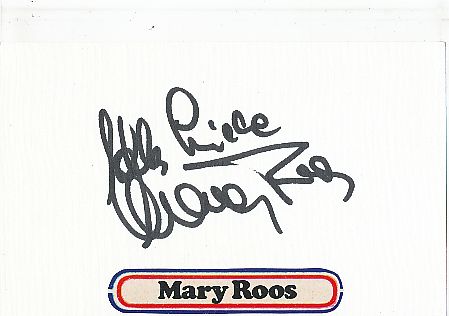 Mary Roos  Musik & TV  Autogramm Karte original signiert 