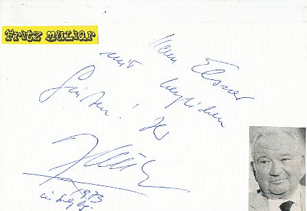Fritz Muliar † 2009   Film & TV Autogramm Karte original signiert 