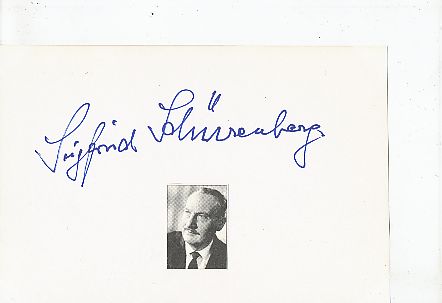 Siegfried Schürenberg † 1993   Film & TV Autogramm Karte original signiert 
