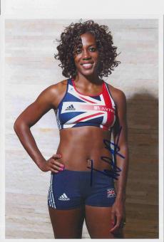 Tiffany Porter  Großbritanien  Leichtathletik Autogramm 13x18 cm Foto original signiert 