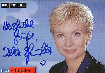 Ilka Eßmüller   RTL  TV  Autogrammkarte original signiert 