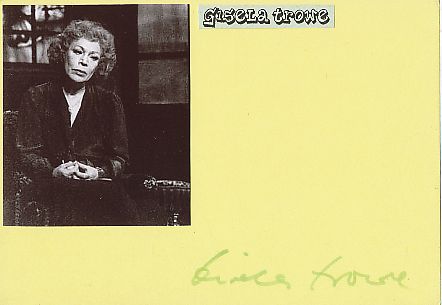Gisela Trowe † 2010   Film & TV Autogramm Karte original signiert 
