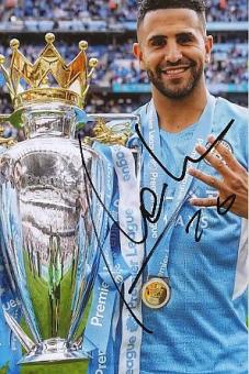 Riyad Mahrez  Manchester City  Fußball Autogramm Foto original signiert 