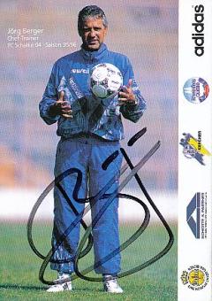 Jörg Berger † 2010  FC Schalke 04  1995/1996  Fußball Autogrammkarte  original signiert 