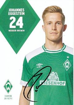 Johannes Eggestein  SV Werder Bremen  2018/2019  Fußball Autogrammkarte  original signiert 