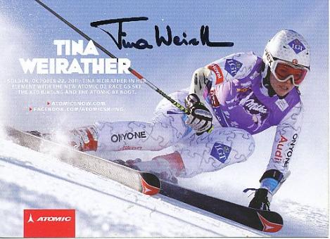 Tina Weirather  Lichtenstein  Ski Alpin Autogrammkarte  original signiert 