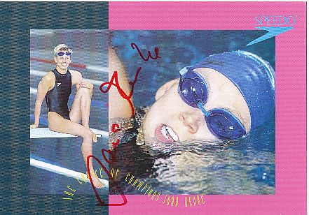 Jana Henke  Schwimmen  Autogrammkarte original signiert 