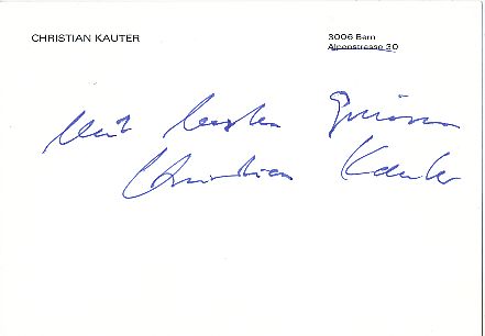Christian Kauter  Schweiz Degen Fechten  Autogramm Karte original signiert 