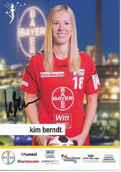 Kim Berndt  2017/2018  Bayer 04 Leverkusen Frauen Handball Autogrammkarte original signiert 