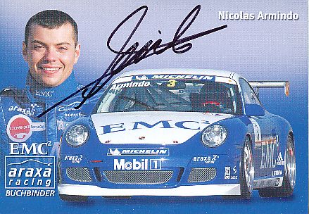 Nicolas Armindo  Porsche  Auto Motorsport  Autogrammkarte  original signiert 