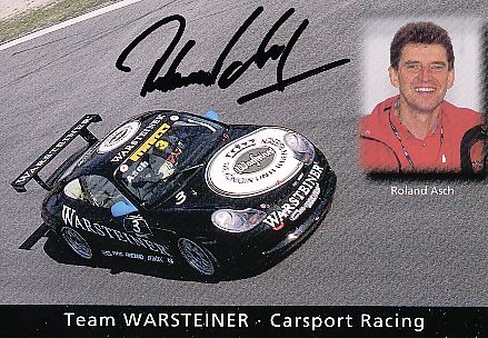 Roland Asch  Porsche  Auto Motorsport  Autogrammkarte  original signiert 