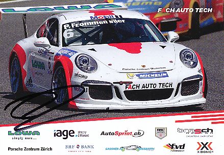 Philipp Frommenwiler  Porsche  Auto Motorsport  Autogrammkarte  original signiert 