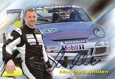 Manfred Ahlden   Porsche  Auto Motorsport  Autogrammkarte  original signiert 