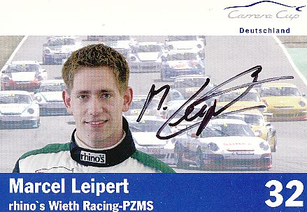 Marcel Leipert   Porsche  Auto Motorsport  Autogrammkarte  original signiert 