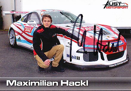 Maximilian Hackl   Porsche  Auto Motorsport  Autogrammkarte  original signiert 