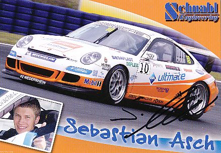 Sebastian Asch  Porsche  Auto Motorsport  Autogrammkarte  original signiert 