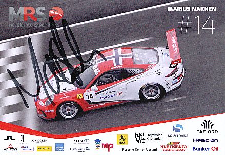 Marius Nakken  Porsche  Auto Motorsport  Autogrammkarte  original signiert 