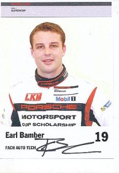 Earl Bamber  Porsche  Auto Motorsport  Autogrammkarte  original signiert 