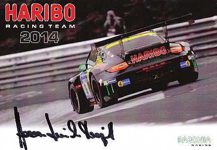 Haribo  Racing Team 2014  Porsche  Auto Motorsport  Autogrammkarte  original signiert 
