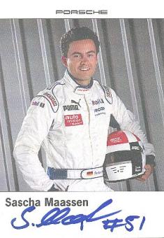 Sascha Maassen  Porsche  Auto Motorsport  Autogrammkarte  original signiert 