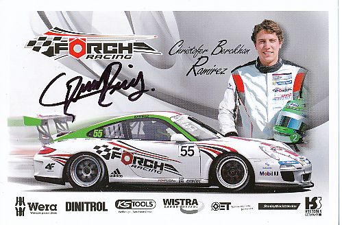 Christopher Berekhan Ramirez  Porsche  Auto Motorsport  Autogrammkarte  original signiert 