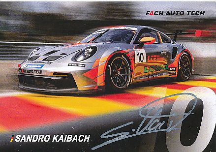 Sandro Kaibach   Porsche  Auto Motorsport  Autogrammkarte  original signiert 