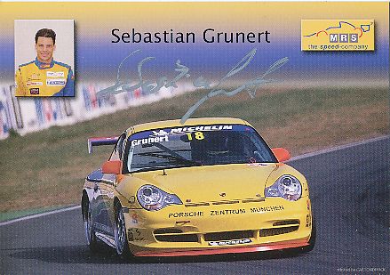 Sebastian Grunert   Porsche  Auto Motorsport  Autogrammkarte  original signiert 