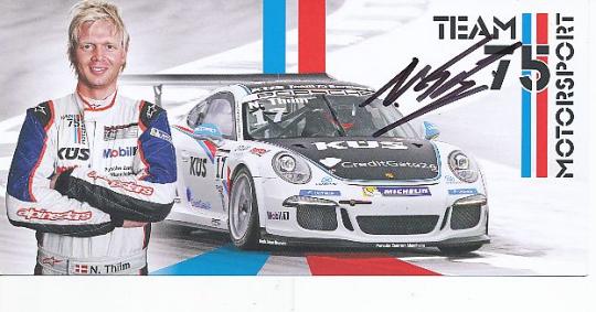 Nicki Thiim   Porsche  Auto Motorsport  Autogrammkarte  original signiert 