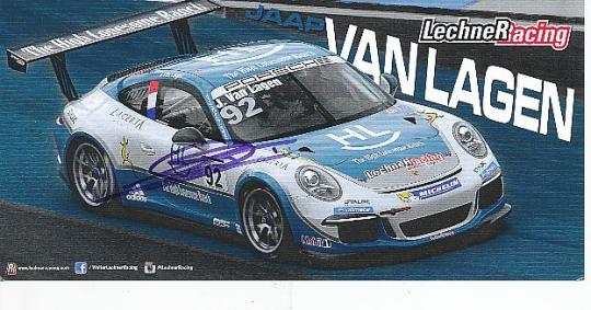 Jaas Van Lagen  Porsche  Auto Motorsport  Autogrammkarte  original signiert 