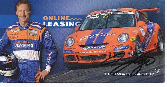 Thomas Jäger   Porsche  Auto Motorsport  Autogrammkarte  original signiert 