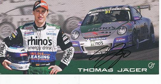 Thomas Jäger   Porsche  Auto Motorsport  Autogrammkarte  original signiert 