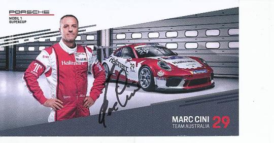 Marc Cini   Porsche  Auto Motorsport  Autogrammkarte  original signiert 
