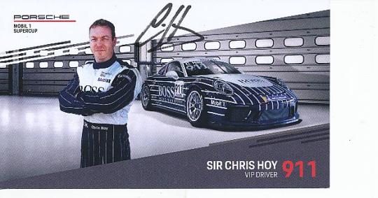 Sir Chris Hoy   Porsche  Auto Motorsport  Autogrammkarte  original signiert 