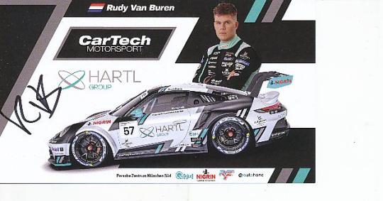 Rudy Van Buren  Porsche  Auto Motorsport  Autogrammkarte  original signiert 