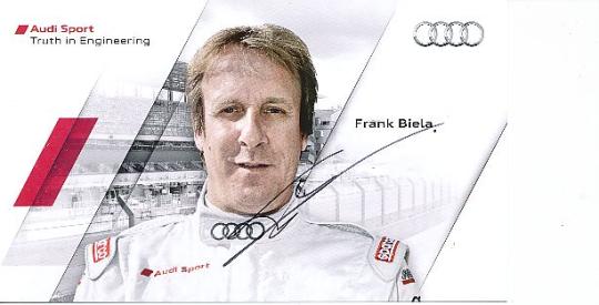 Frank Biela  Audi  Auto Motorsport  Autogrammkarte  original signiert 