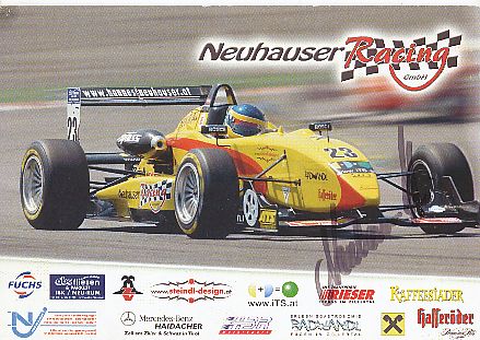 Hannes Neuhauser   Auto Motorsport  Autogrammkarte  original signiert 